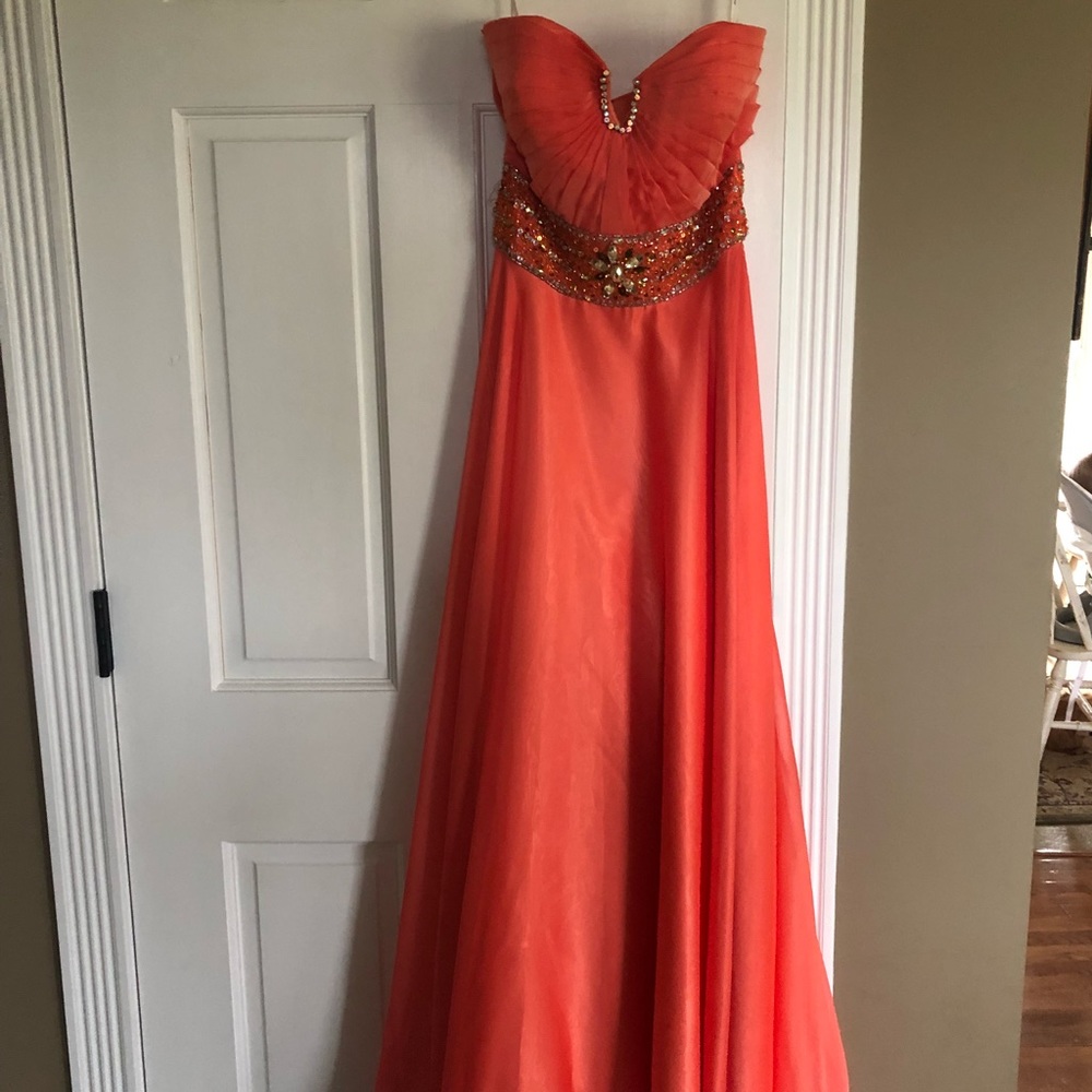 Strapless prom dress
